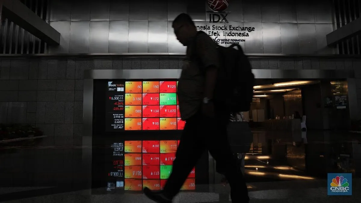 IHSG anjlok lebih dari 1% pada sesi kedua perdagangan hari ini