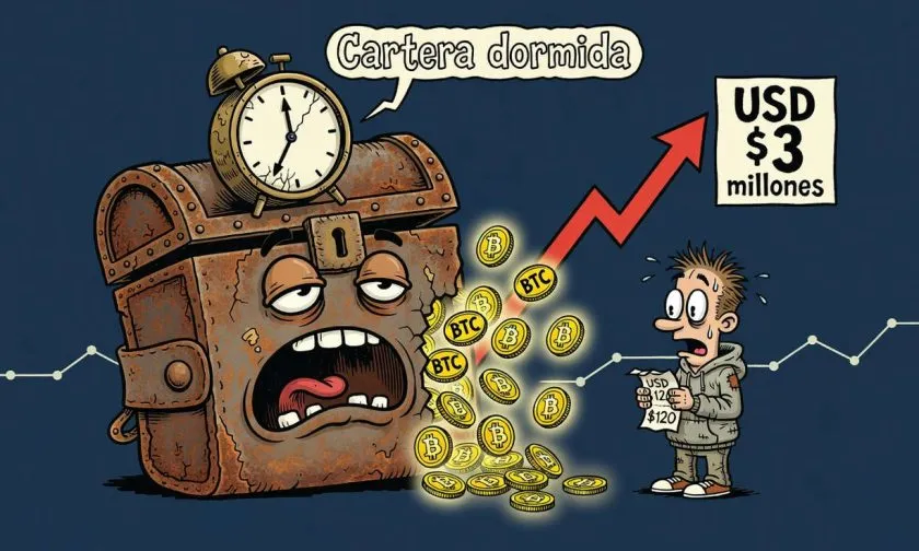 Cartera de Bitcoin inactiva desde 2011 activa con saldo de USD $3 millones