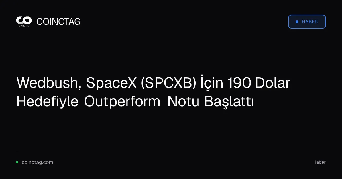 Wedbush, SpaceX (SPCXB) İçin 190 Dolar Hedefiyle Outperform Notu Başlattı