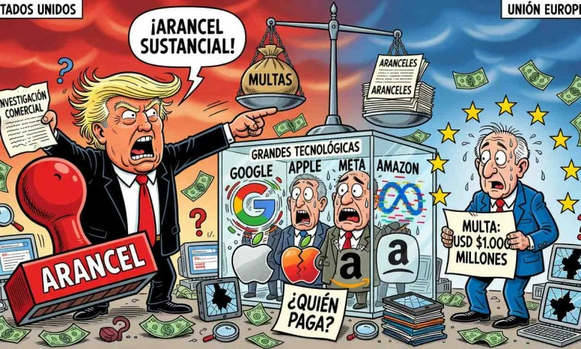 Trump amenaza a la Unión Europea con un arancel sustancial por multas a Google y otros gigantes tecnológicos
