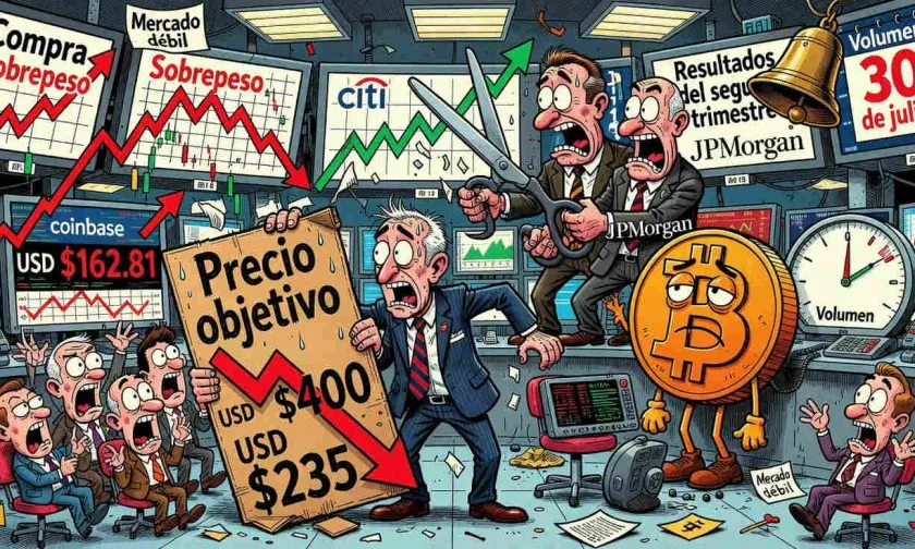 Citi recorta 41% el precio objetivo de Coinbase antes de sus resultados trimestrales