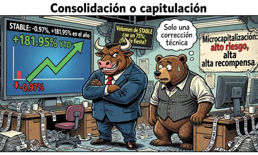 Stable se consolida bajo su ATH mientras los inversores observan el volumen