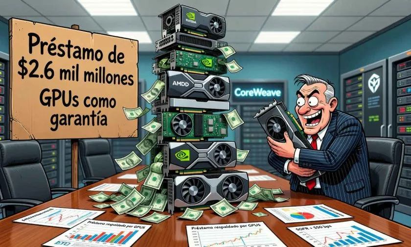 CoreWeave asegura $2.600 millones en deuda respaldada por GPU para IA