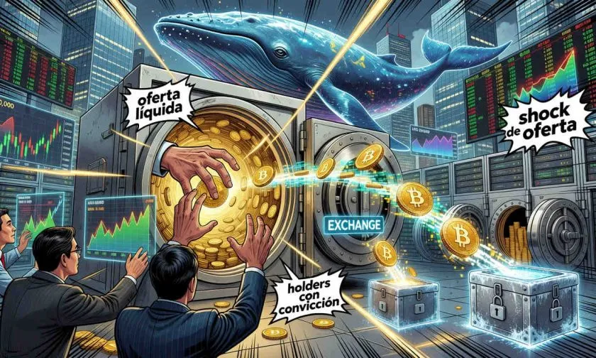 Bitcoin reduce su oferta líquida mientras holders de largo plazo absorben 4 millones de BTC