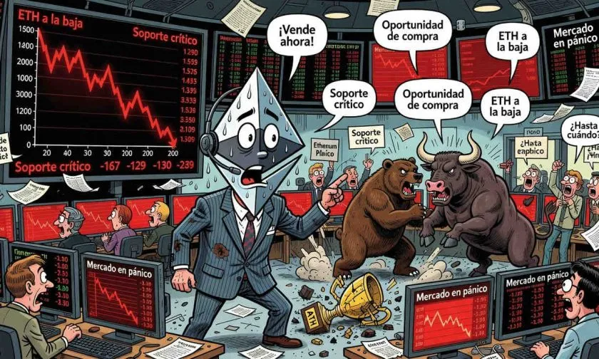 Ethereum (ETH) cae 62% desde su máximo: ¿soporte crítico en juego?