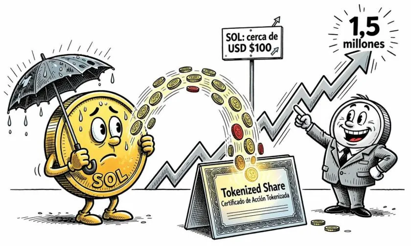 Solana salta a 1,5 millones de direcciones con acciones tokenizadas