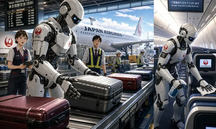 Japan Airlines probará robots humanoides para cargar equipaje en Haneda
