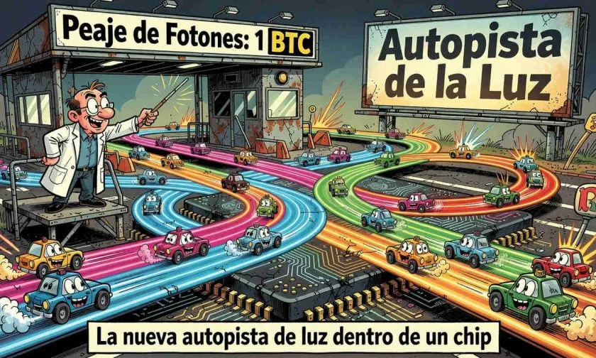 Científicos construyen una autopista de luz de cuatro carriles en un chip fotónico