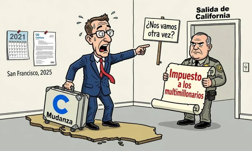 Brian Armstrong considera reubicar Coinbase si California impone impuesto a multimillonarios