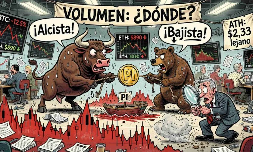 PCHAIN (PI) repunta 5,89% en medio de baja liquidez y perspectiva técnica incierta
