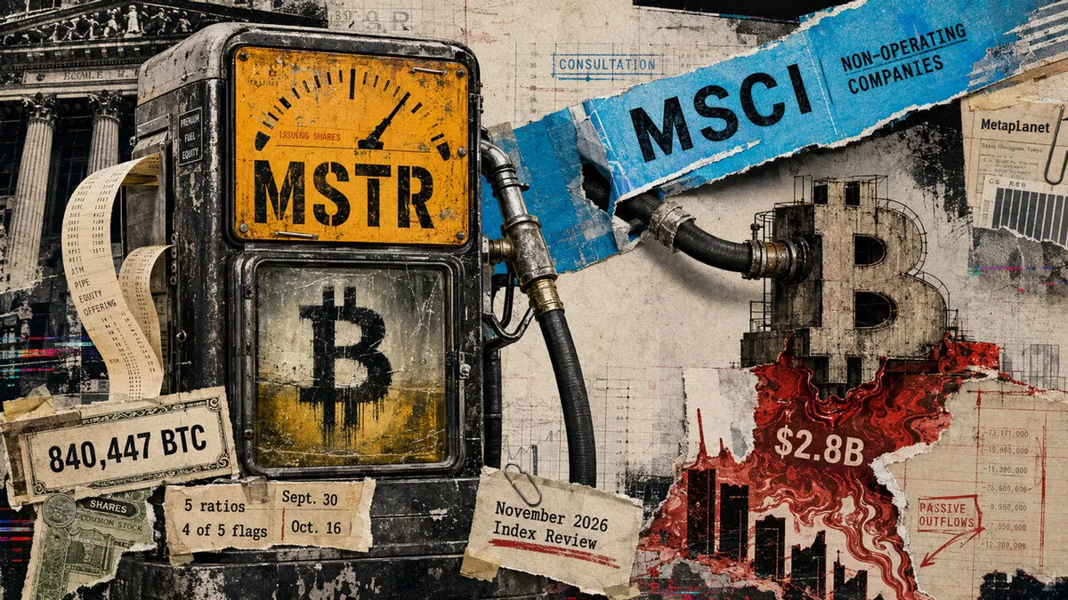 MSCI's proposed rule change could trigger $2.8 billion in MSTR selloff
