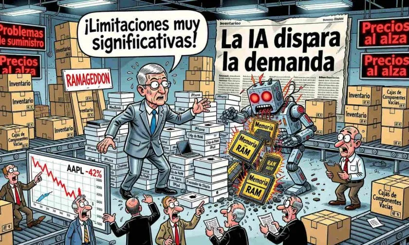 Apple acumula inventario ante una crisis de memoria impulsada por la IA