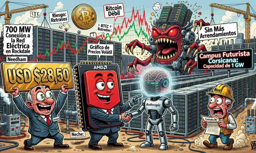Banco Needham eleva la apuesta por Riot tras el acuerdo entre AMD y Anthropic