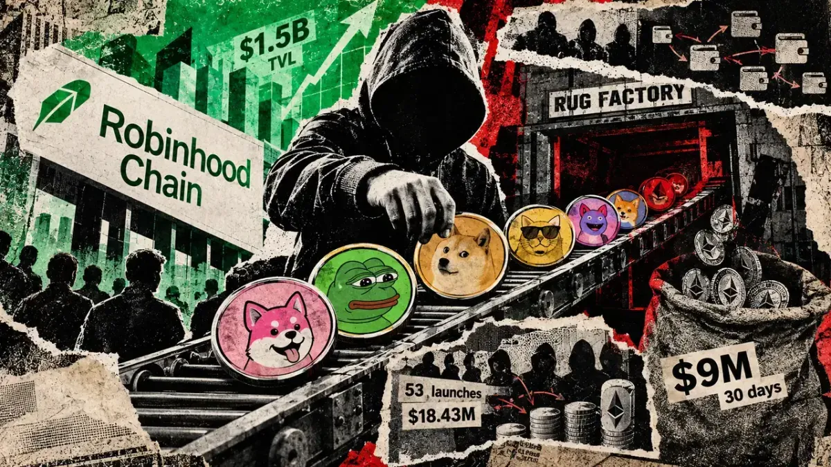 Robinhood Chain's $1.5 billion growth linked to new memecoin scams