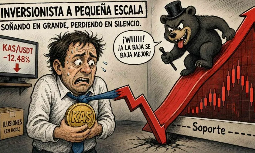 Kaspa sufre caída del 11,07% el 13 de octubre y desafía su soporte