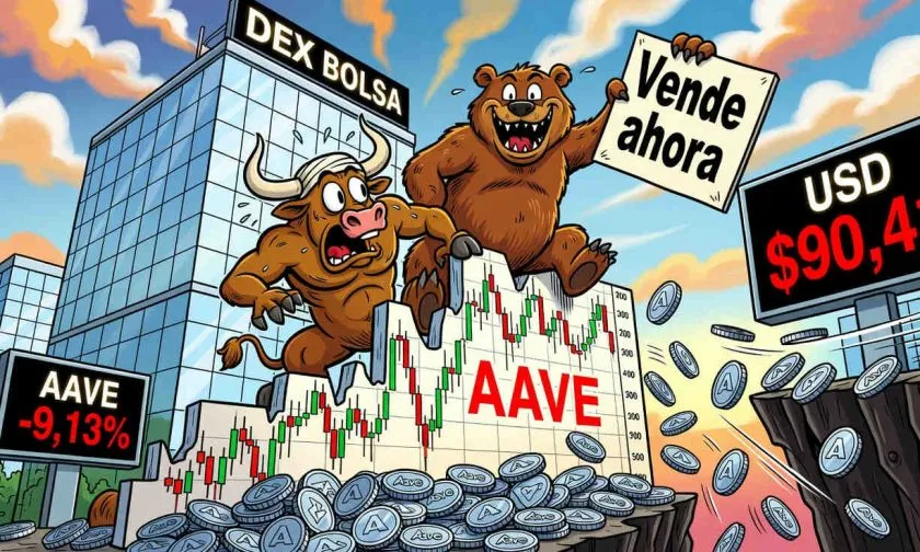 Aave cae 9% y perfora soporte clave en medio de liquidaciones