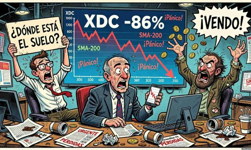 XDC repunta 1,23% diario pero sigue con tendencia bajista desde su máximo histórico