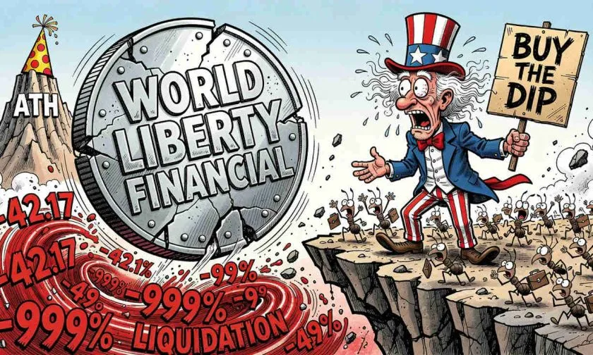 El desplome de $WLFI no da tregua: pierde más del 80% desde su máximo histórico