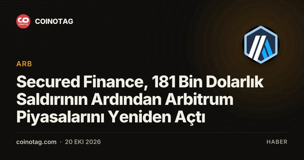 Arbitrum ve diger aglarda 181 bin dolarlik acigin ardindan donus