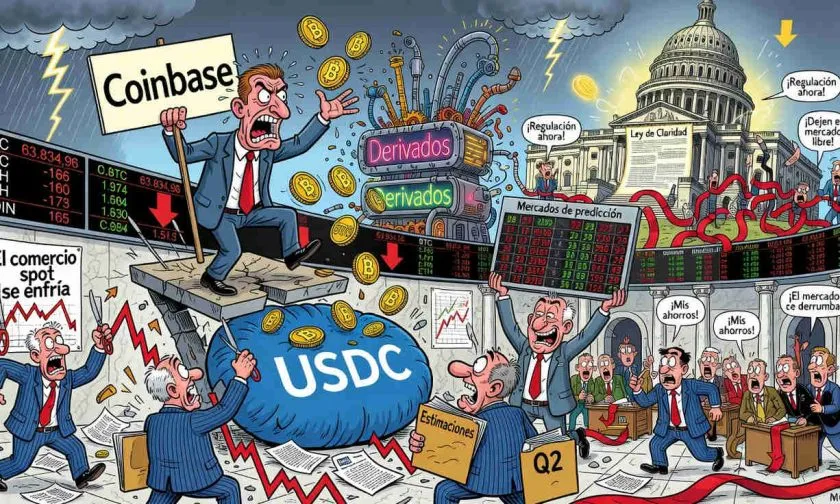 Coinbase enfrenta un trimestre débil mientras Wall Street recorta sus previsiones de ganancias