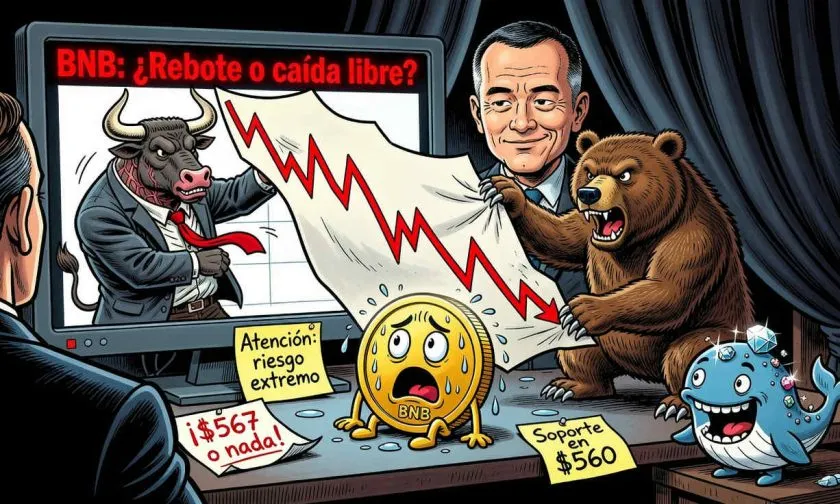 BNB lucha por mantenerse sobre $567 mientras el soporte de $560 flaquea