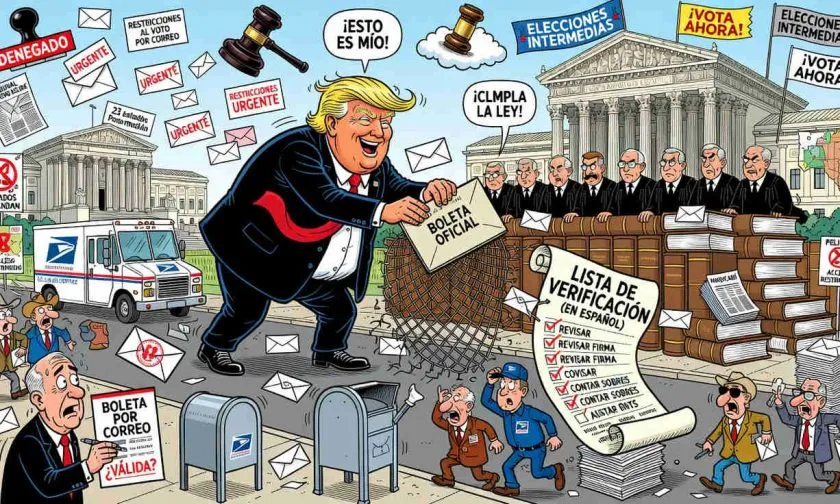 Trump pide a la Corte Suprema permitir restricciones al voto por correo