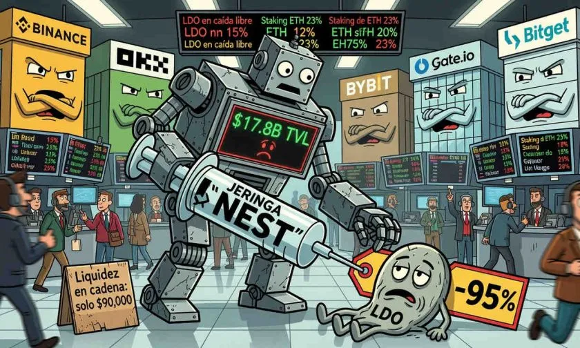 Lido DAO presenta NEST para recomprar LDO, cotiza 95% por debajo de su máximo