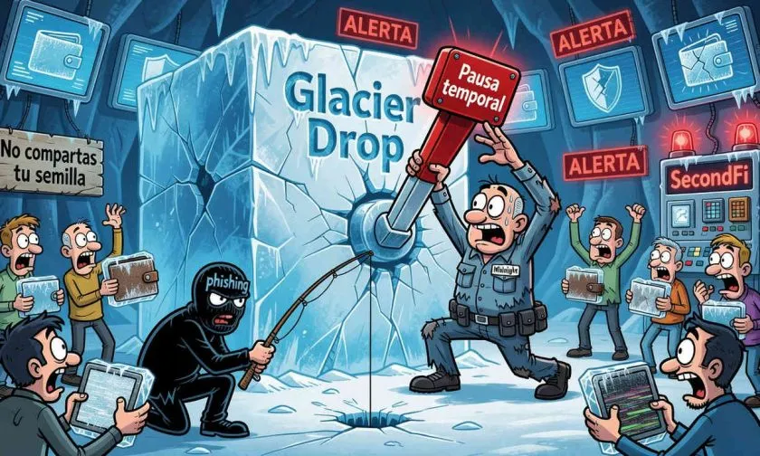 Midnight suspende redenciones de Glacier Drop tras incidente de seguridad ligado a SecondFi