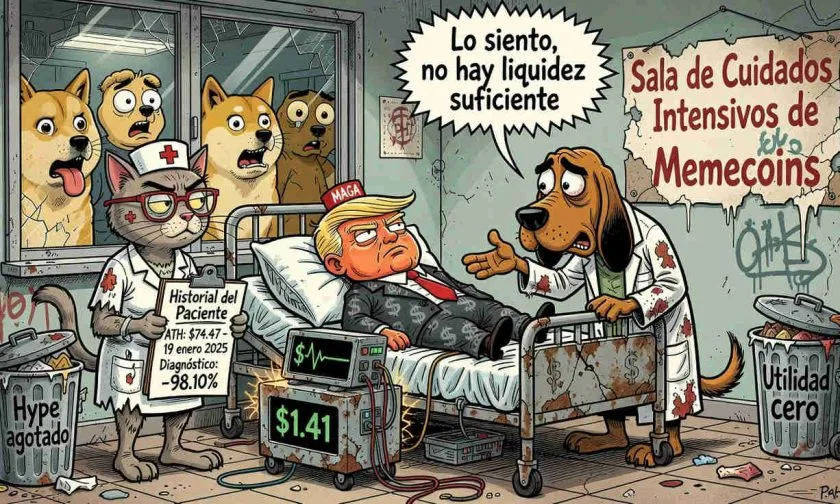 MAGA ($TRUMP) se desploma un 98% desde su máximo: agoniza la memecoin política del expresidente