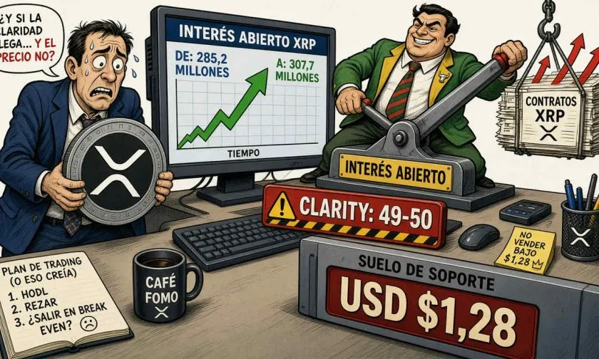 El interés abierto de XRP supera el nivel previo a la votación de CLARITY