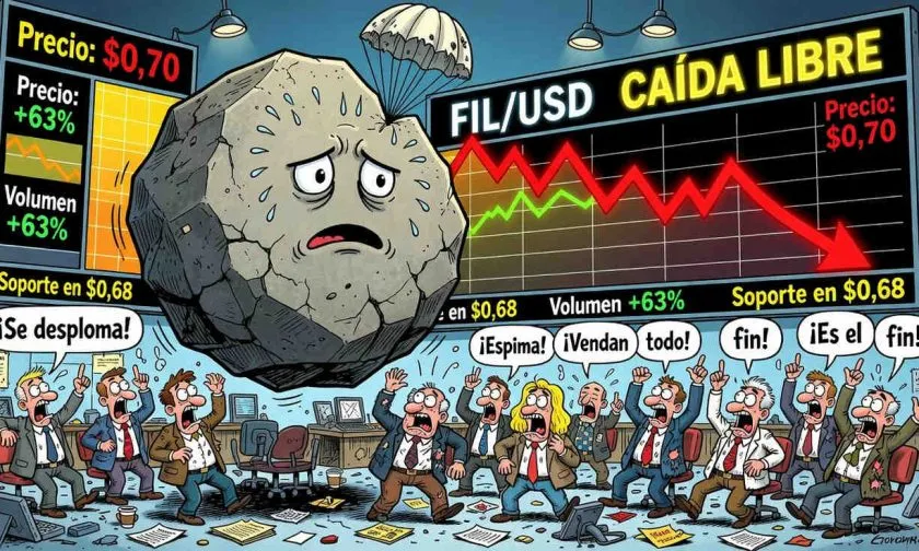 Filecoin (FIL) registra caída del 1,47% y se aproxima a soporte clave en $0,6848
