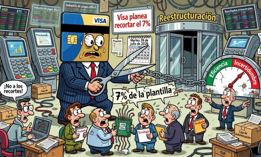 Visa planea despidos del 7% de su plantilla mientras se enfoca en tecnología y producto