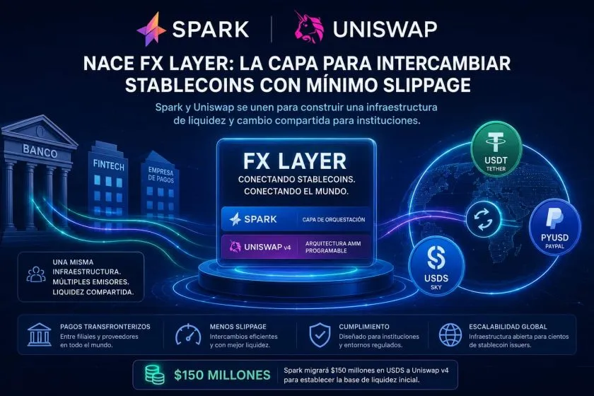 Spark y Uniswap crean infraestructura común para conectar cientos de stablecoins