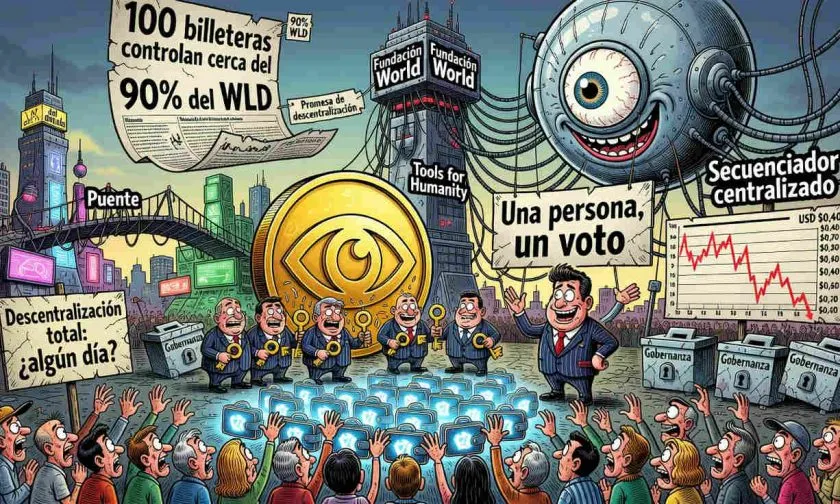Grayscale revela que 100 billeteras controlan cerca del 90% del WLD en circulación