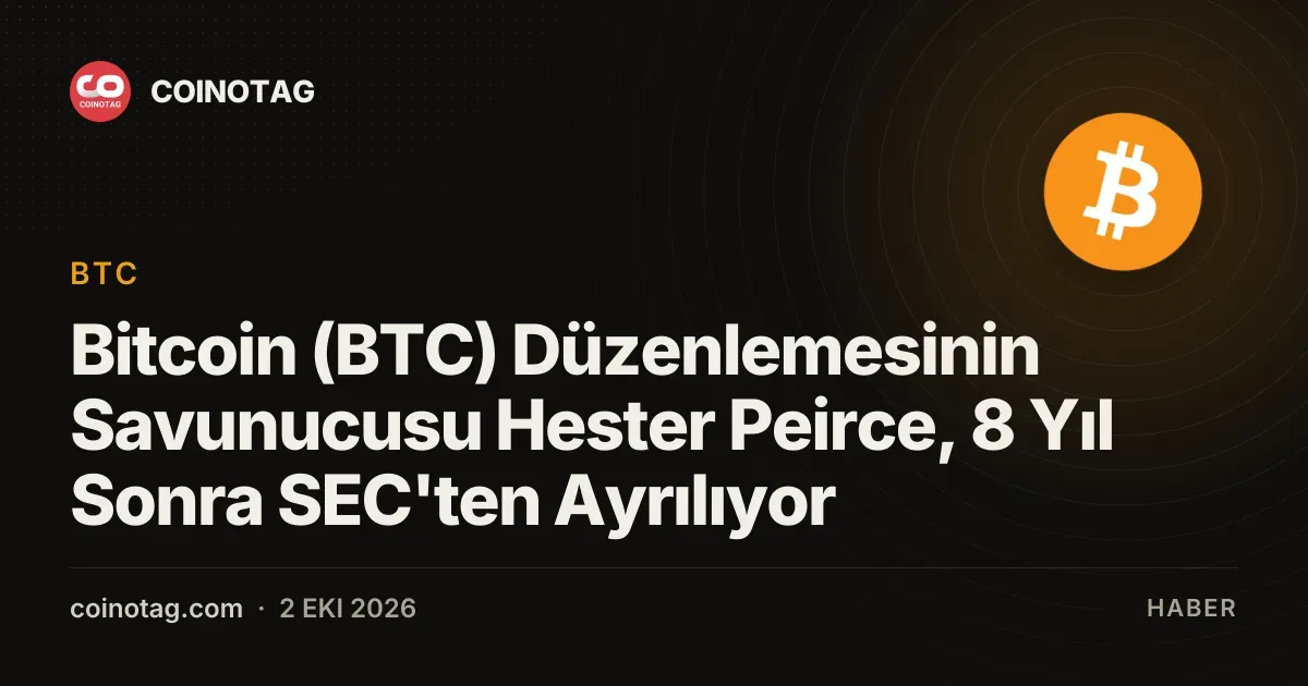 Hester Peirce, 8 yıl sonra SEC'ten ayrıldı, kripto projeleri devam ediyor