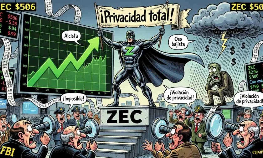 Zcash (ZEC) se estabiliza en $506,84 tras un año de más de 1.160% de ganancias