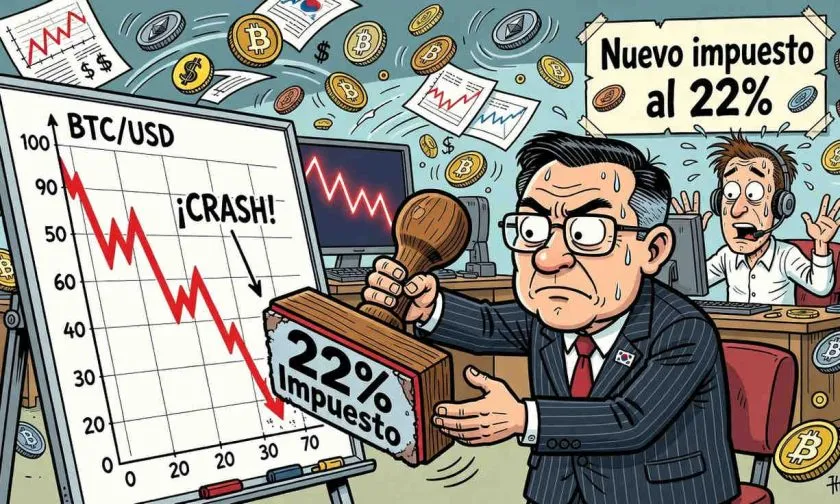 Impuesto del 22% en Corea del Sur mata el volumen de criptomonedas