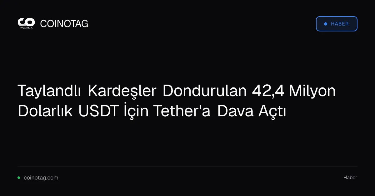 Taylandlı Kardeşler Dondurulan 42,4 Milyon Dolarlık USDT İçin Tether'a Dava Açtı