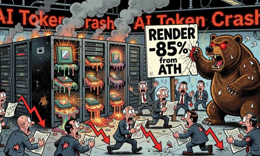 Render colapsa un 18% en 24 horas: ¿crisis en los tokens de IA?