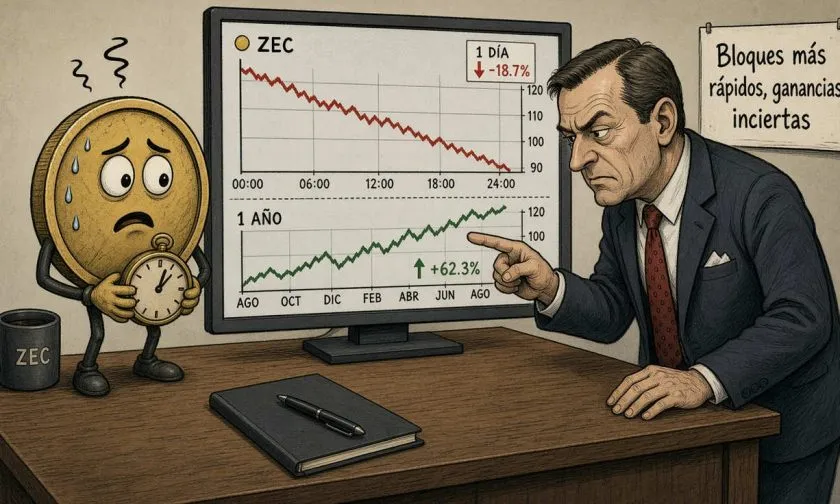ZEC retrocede mientras la actualización NU7 alimenta expectativas para el 22 de octubre