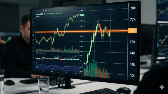 Bitcoin chocó con la resistencia de USD 76.000 ¿cómo seguirá el precio?