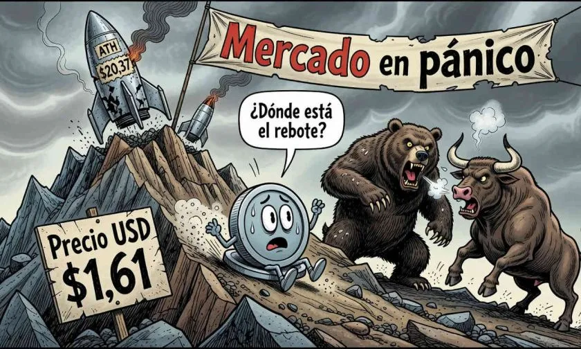 NEAR se desploma 3,83% y amenaza el soporte vital de la media móvil de 200 días en USD $1,58