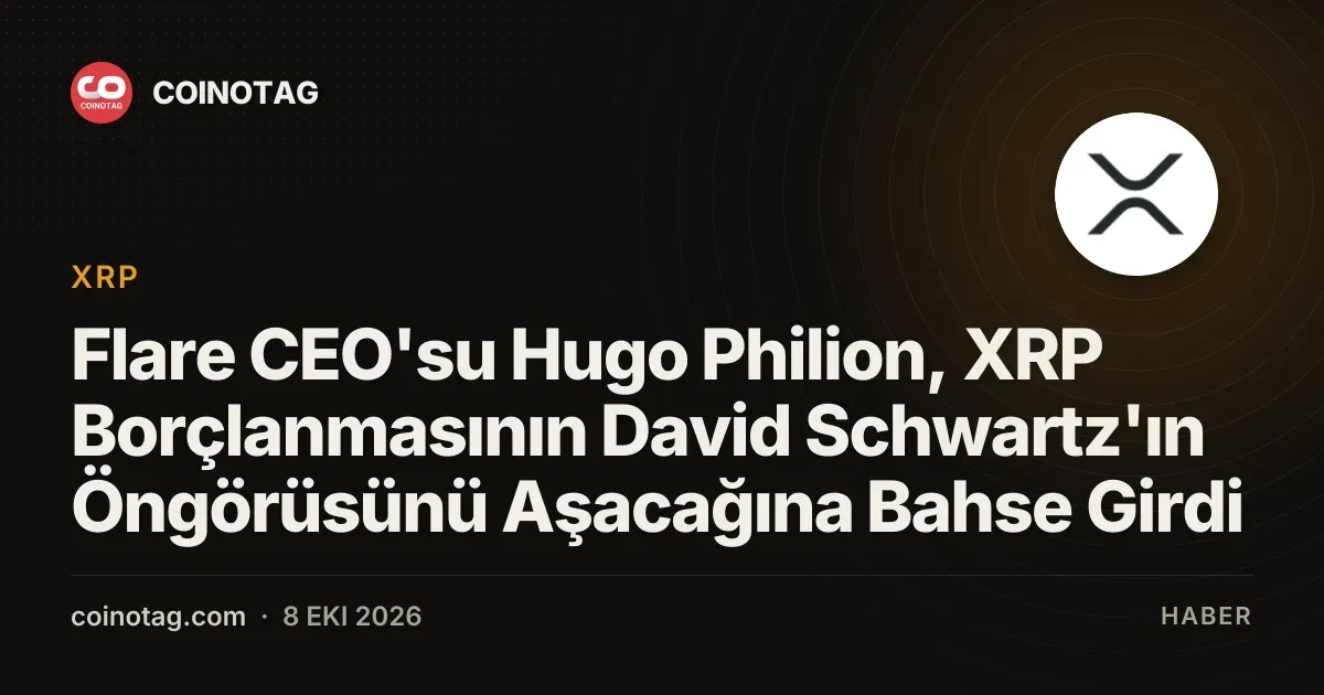 Flare CEO'su, XRP borçlanmasının Schwartz'ın öngörüsünü geçeceğini öngörüyor
