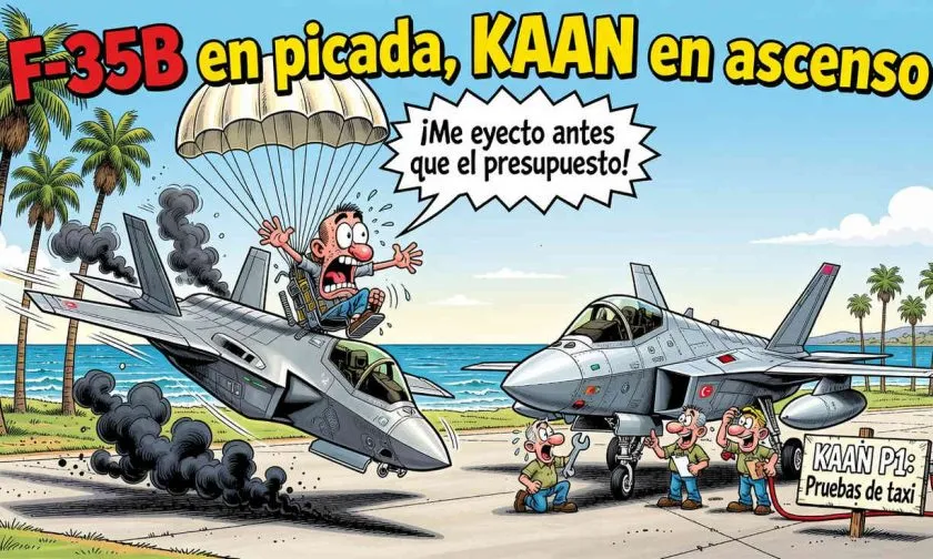 F-35B se estrella en San Diego: piloto eyecta a salvo, Turquía avanza con KAAN P1