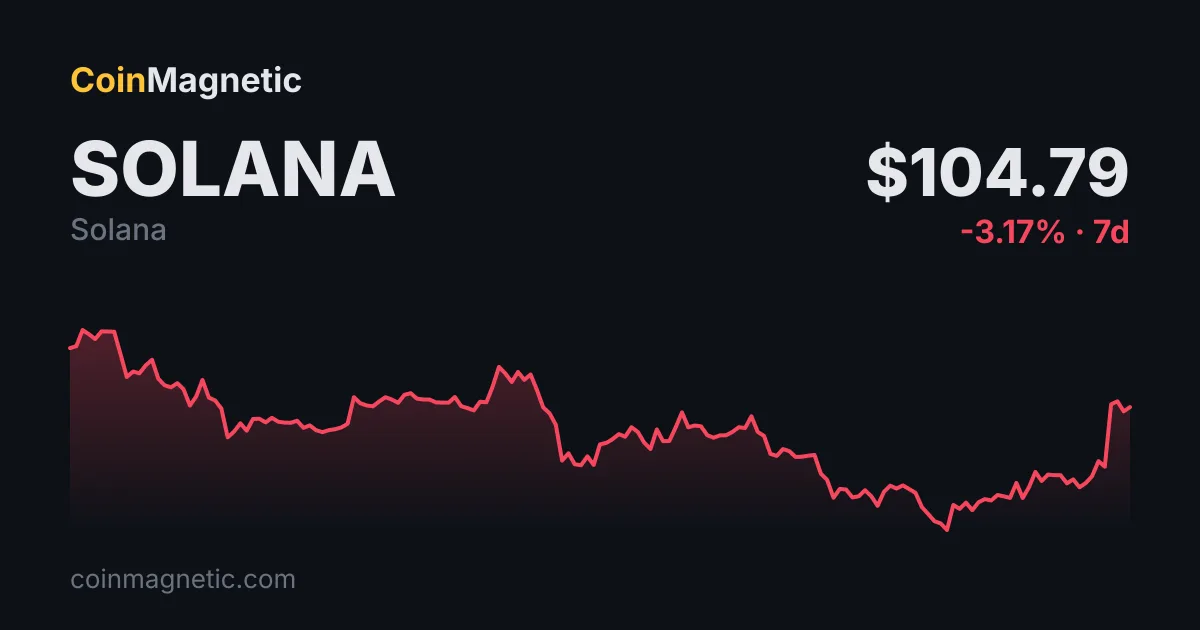 Solana (SOL) 109 dolardan 100 dolara gerileyerek bu desteği savunuyor