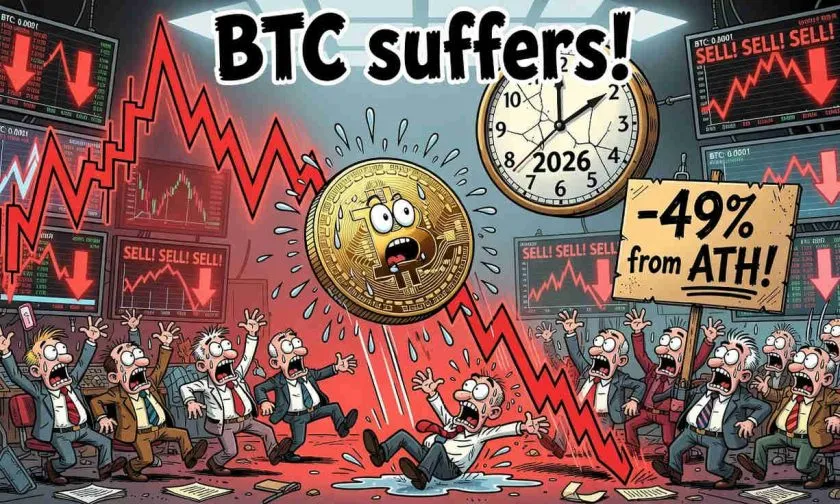 BTC se desploma un 2.27% y los inversores temen un nuevo mínimo anual