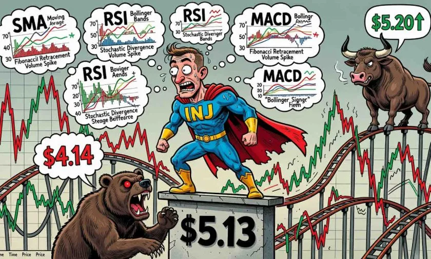 INJ desafía la gravedad del mercado con rebote del 4.25% mientras los alcistas miran los $5.20