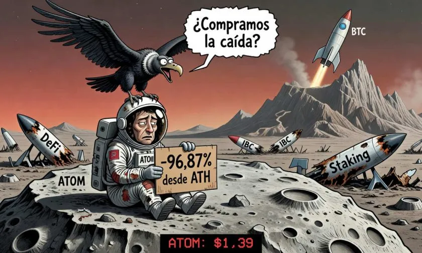 ATOM en zona de consolidación tras repunte, con caída acumulada de 96,87%