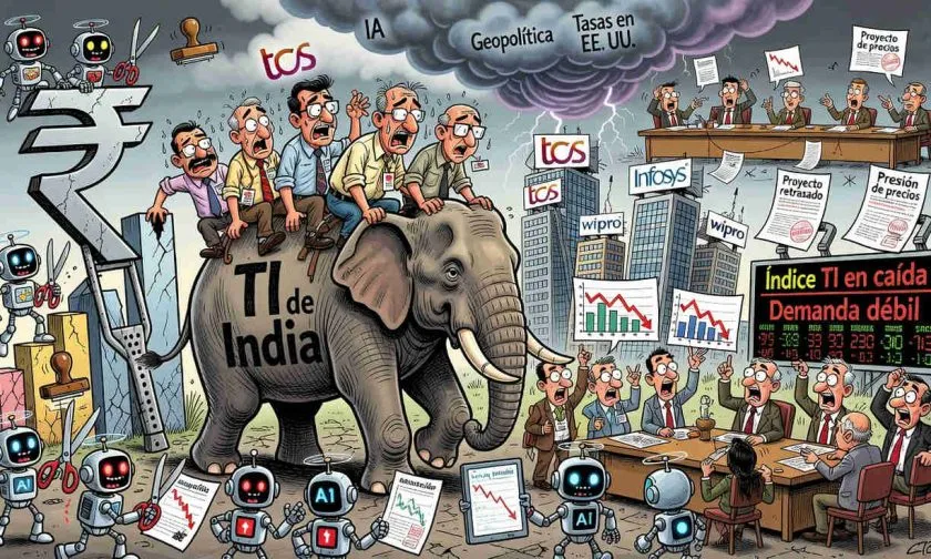 Firmas de TI de India enfrentan un débil Q1 por IA, baja demanda y presión en márgenes